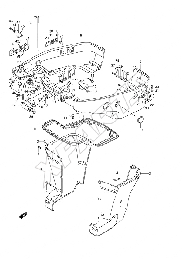  Side Cover til Suzuki motor
